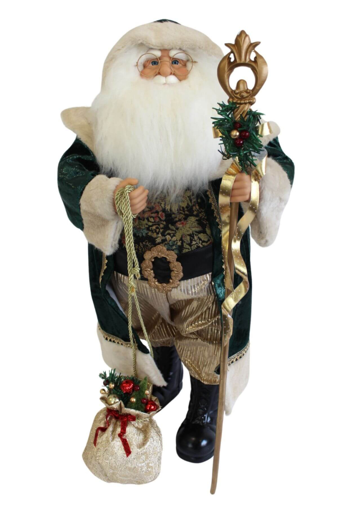 Zelená vianočná dekorácia Mikuláš 83cm 40743