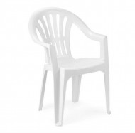 Plastová stolièka Kona - nízka, biela