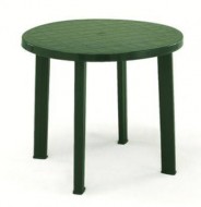 Plastový stôl Tondo - gu¾atý zelený