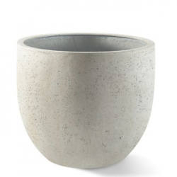 Kvetináč Grigio Egg pot L 50x45 antique white concrete