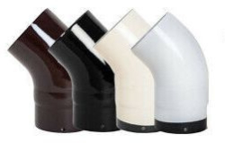 Jotul koleno hladk� 150mm/45� - smalt biele (0,6 mm)