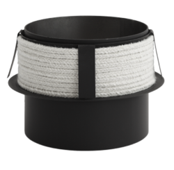 Redukcia s tesniacim povrazcom DN180/DC160, oce� �ierna