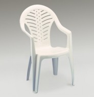 Plastová stolička Ocean - vysoká, biela