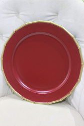 Červený matný klubový tanier 33cm 28115