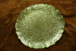 Zlatý lesklý klubový tanier s lemom 33cm 28111